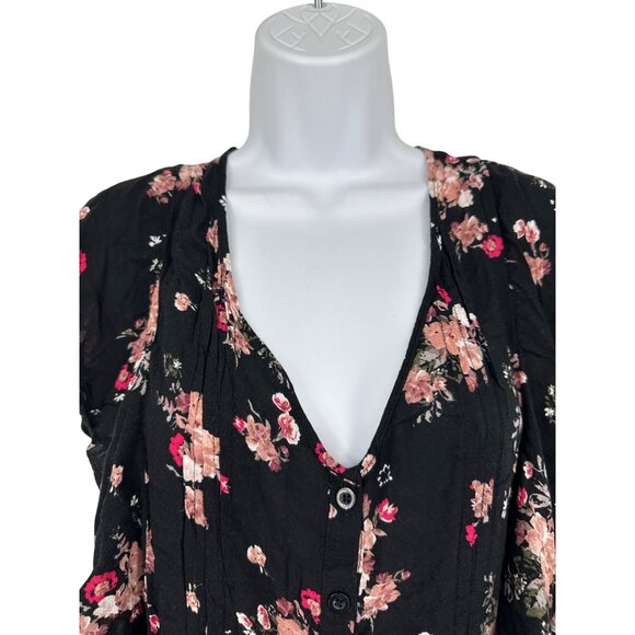 Torrid Womens Floral Ruffle Sleeveless Button-Down Blouse Size 2X - Picture 2 of 8